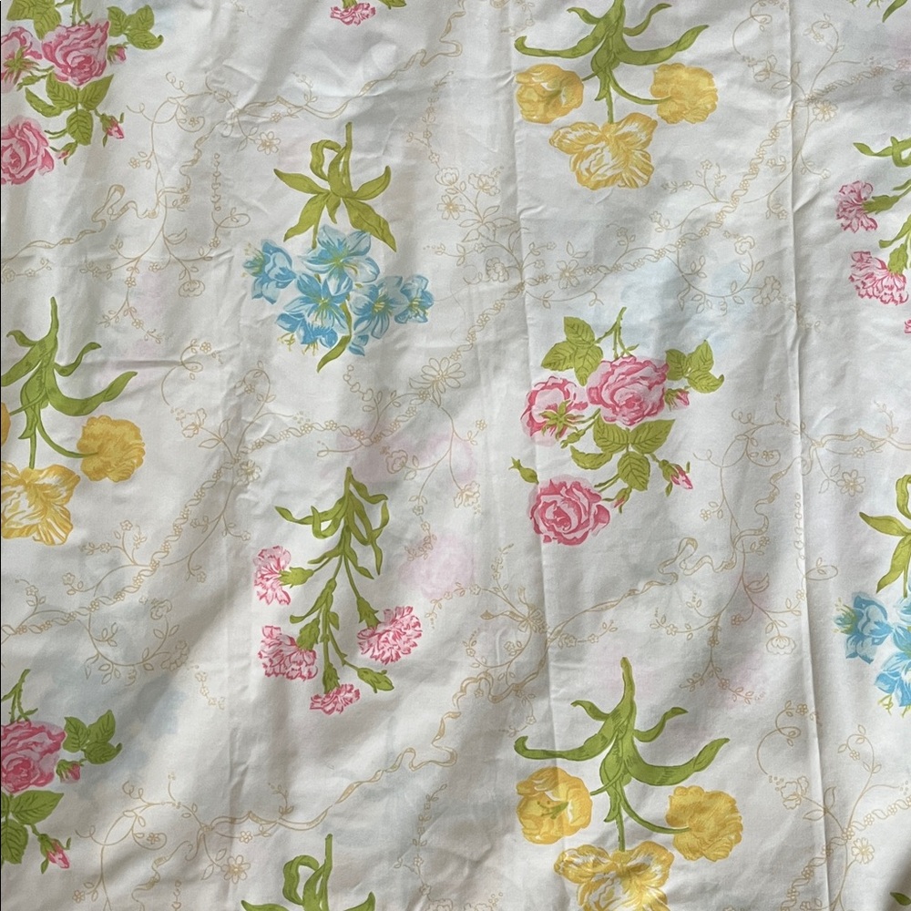 Vintage Floral Contry Cottage Wamsutta Supercale Plus sheet set twin - Picture 14 of 16